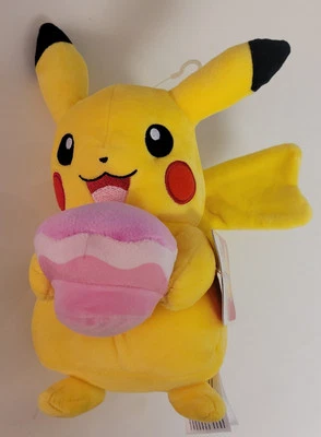 Pokemon San Valentín Pikachu 2022 Peluche Sosteniendo Cupcake 8" Coleccionable Regalo Nuevo con Etiquetas Foto 1 de 4