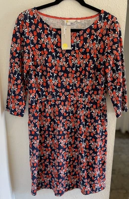 Nuevo con etiquetas Vestido Boden Floral Para Mujer Talla US 8P 100% Algodón Media Manga Bolsillos NUEVO Foto 1 de 4