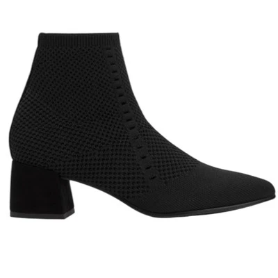 Botín calcetín negro tejido elástico reciclado miel Eileen Fisher nuevo sin caja Foto 1 de 4