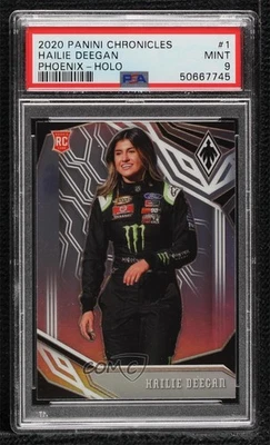 2020 Panini Chronicles Phoenix Holo Prizm Hailie Deegan #1 PSA 9 MINT - Image 1 of 2
