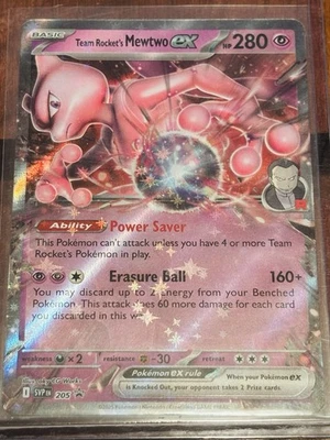 Team Rocket's Mewtwo ex 205 Sv: Scarlet & Violet Promo Cards Holo - Image 1 of 2