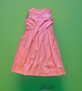 XLNT SZ 10-12 Girls Marni Designer Pink Cotton Traditional 1950s Summer Dress - Picture 1 of 9