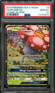 PSA 10 Vileplume GX 4/236 Cosmic Eclipse Pokemon Card - Picture 1 of 1