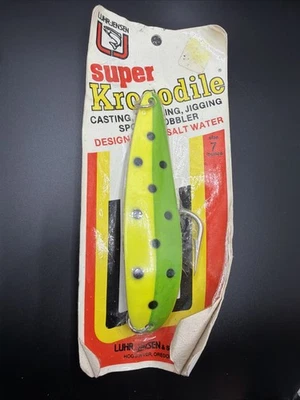 LUHR JENSEN SUPER KROCODILE 50/50 6-1/4” SPOON 7oz LURE JIG RARE USA - Image 1 of 3