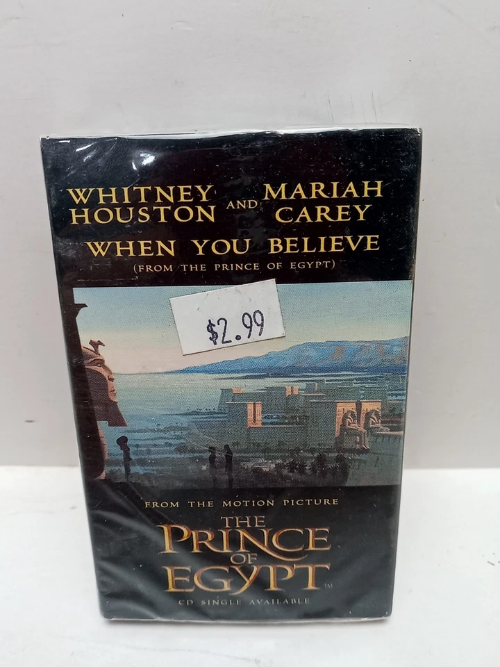 The Prince of Egypt Whitney Houston & Mariah Carey When You Believe Single Cass. - Image 1 of 4