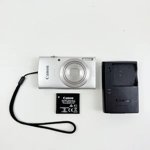 Canon IXUS 185 Digital Camera CCD Digicam 20MP 8x Zoom Silver HD Tested Working - Picture 1 of 12