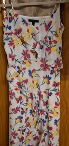 Banana Republic Dress, Floral, white pink blue yellow size 6 - Picture 1 of 8
