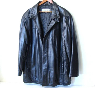 ~ Linda Jaqueta de Couro Marc New York Comprimento Médio Forrada em Colcha Couro Macio Extra Grande - Imagem 1 de 4