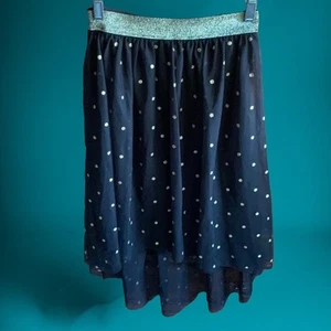 Xhilaration Skirt Large Polka Dot Sheer Shiny Fairy Witchy Gothy Chiffon Ballet - Picture 1 of 7