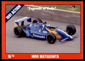 1992 COLLEGIATE COLLECTION LEGENDS OF INDY HIRO MATSUSHITA #17