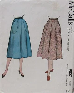 Gonna vintage anni 50 McCalls 9087 donna 10 (24W) tasca intera modello retrò NON TAGLIATA - Foto 1 di 2