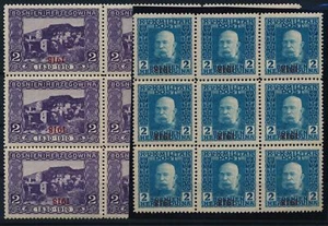 BOSNIA 1918 147-148K ¡9 BLOQUES! Nuevo correo ** Kw: 1350,-¬ - Imagen 1 de 1