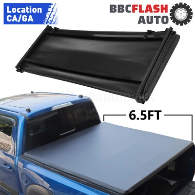 6.5Ft 6.4Ft Quad Fold Tonneau Bed Cover For Dodge Ram 1500 2500 3500 2002-2024 Foto 1 de 4
