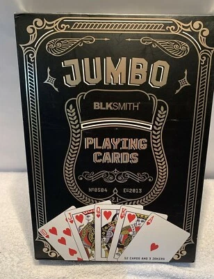 BLKSMITH Jumbo Playing Cards No 0584 Large 8” x 11”  appear unused! - Image 1 of 4