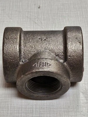1-1/2" x 1-1/2" x 1-1/4" Cast Iron TEE Class 125 MADE IN USA-ANVIL-FACTORY NEW - Image 1 of 4