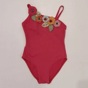Gymboree Outlet Pink Floral Girls One Piece Swimsuit Size 4 bin 2B - Picture 1 of 7