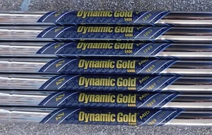 4-PW NEW LIMITED DYNAMIC GOLD MID S400 TOUR ISSUE .355" TAPER TIP IRON SHAFTS - Picture 1 of 3