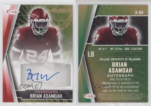 2022 SAGE High Series Auto Red Brian Asamoah II #A-BA Rookie Auto RC