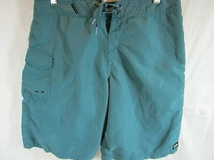 Oakley Mens Size 31 Board Shorts Swim Beach Surf Trunks Blue/Green Casual Wake - Picture 1 of 8