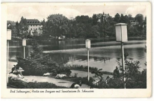Ansichtskarte Bad Salzungen - Partie am Burgsee mit Sanatorium Dr. Schnurrer - Picture 1 of 2