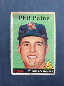 1958 Topps #442 Phil Paine RC (St. Louis Cardinals)    ROOKIE!    (B)