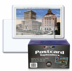 Case 500 BCW 5.875 x 3.75 Rigid Hard Plastic Postcard Topload Holders protector - Picture 1 of 1