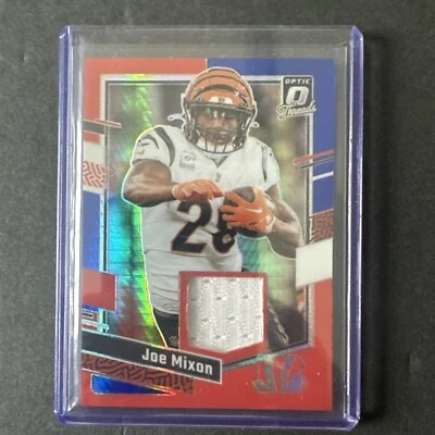 2023 Panini Donruss Optic - Donruss Threads Blue Hyper Prizm #DT-JM Joe Mixon  - Image 1 of 2