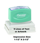 XSTAMPER N16 - PRE-INKED STAMP - 9 LINES - OIL BASED INK - Size 1-1/2" x 2-1/2"