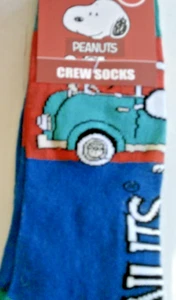 NWT PEANUTS SNOOPY CREW SOCKS SHOE SIZE 6-13 ONE PAIR NOVELTY SOCKS - Picture 1 of 1