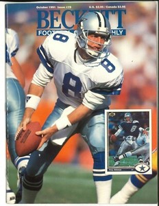 Beckett Football Card Monthly - October 1991 - Troy Aikman & Mark Carrier
