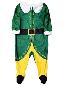 Säugling & Kleinkind Jungen leichte grüne Elfe Weihnachten Schlafanzug Pyjama - Bild 1 von 2