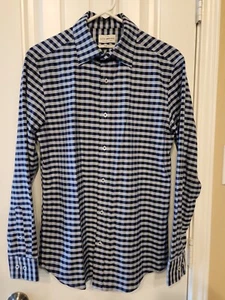  LUCKY BRAND LONG SLEEVE BUTTON-DOWN SLIM FIT SHIRT YOUTH 14-14 1/2 S/P BLUE - Picture 1 of 11