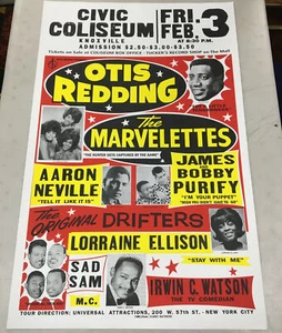 Otis Redding & The Marvellettes Large Reprint Globe Poster - Picture 1 of 12