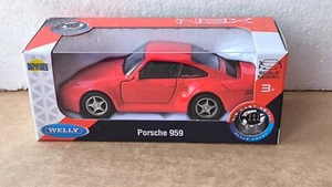WELLY NEX DROMADER PORSCHE 959 RED 1/34 1:34 MODEL DIECAST METAL - Picture 1 of 2