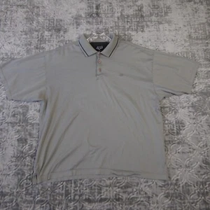 Fox Racing Polo Shirt Mens Large Gray Embroidered Logo Short Sleeve Distressed - Picture 1 of 11