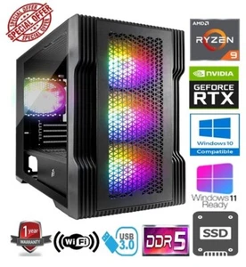 RYZEN GAMING PC - AMD RYZEN 9 7900X 32GB RAM 1TB SSD NVIDIA GEFORCE RTX3050 8GB - Picture 1 of 10