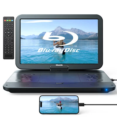 17.6" Portable Blu Ray DVD Player W/15.4" 1080P Large Swivel Screen Rechargeable - Image 1 of 4