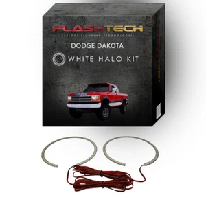 Kit de halo de faros LED ojo de ángel blanco para faros Dodge Dakota 1991-1996 - Imagen 1 de 2