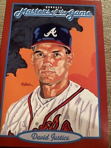 1993 Donruss Masters of the Game Jumbo Baseball Card 12 of 16 David Justice