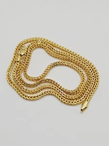 10K Gelbgold hohle Franco Kette 22 Zoll x 2,4 mm x 1,9 mm - Bild 1 von 7