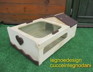 CASETTA PER TARTARUGHE DI TERRA CON TERRARIO RETE 60x40x21 - Zdjęcie 1 z 7