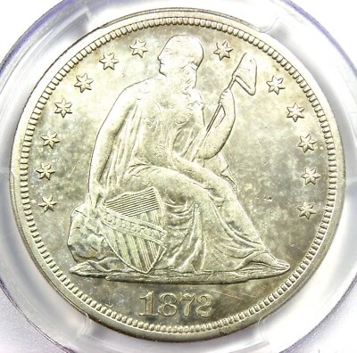 1872-S Seated Liberty Silver Dollar $1 Coin - PCGS AU Details - Rare S Mint ! - Image 1 of 4