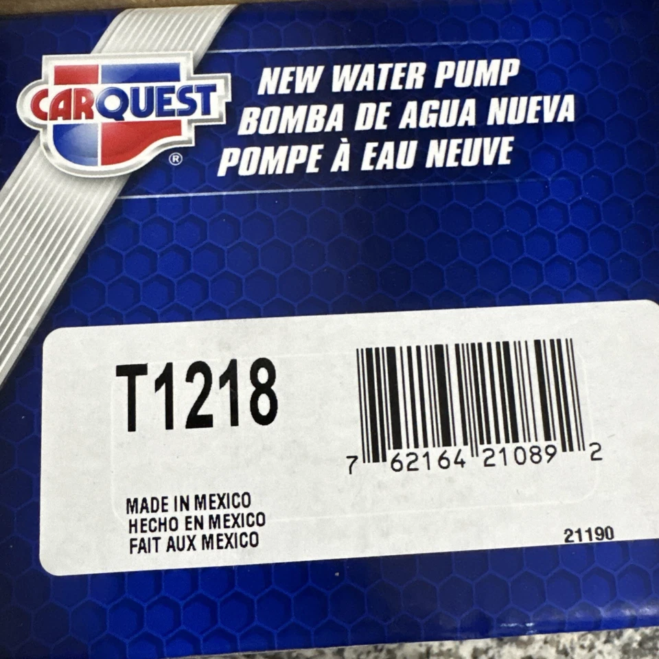 Bomba de agua motor CARQUEST T1218 Foto 1 de 4
