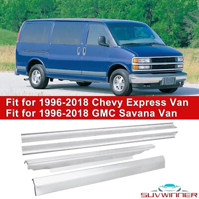 Slip-On Rocker Panel Left & Right Side For 96-18 Chevy Van GMC Express Savana - Image 1 of 4