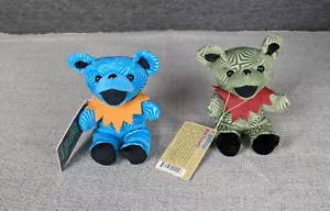 Grateful Dead Bean Bear Collectible Plush Bundle 7" Haight and Esau Liquid blue - Picture 1 of 9
