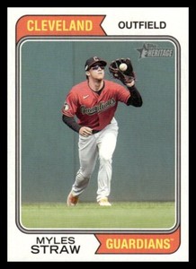 2023 Topps Heritage CLEVELAND GUARDIANS - 166	Myles Straw