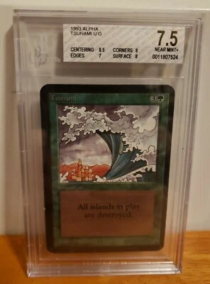 Tsunami Magic The Gathering MTG Alpha BGS 7.5 Mint 8.5/7/8/8  - Image 1 of 2