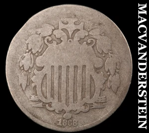 1868 Shield Nickel - Scarce Better Date No Reserve #D9449 - Picture 1 of 2