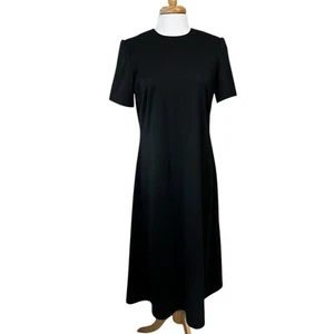 Langford II Vintage Classic Solid Black A-Line Maxi Dress Women's 12 - Picture 1 of 6