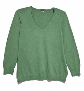 Eddie Bauer Green Lightweight Pullover V-Neck Sweater, size L - Picture 1 of 4